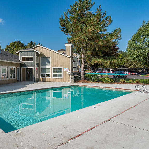 the swimming pool at our apartments