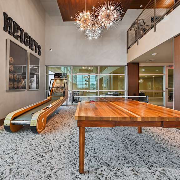 game room in resident lounge