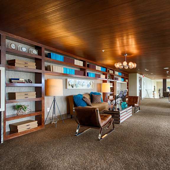 library/lounge at revl heights apartments, the barvin group, texas