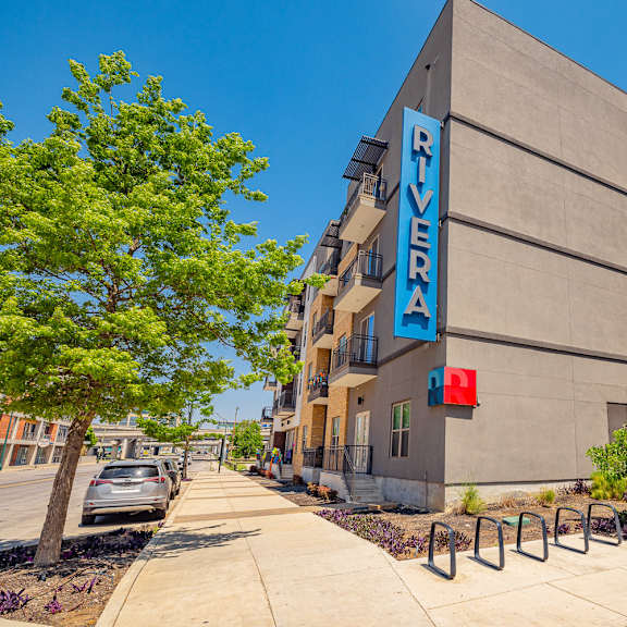 a building with the name rivera on it.