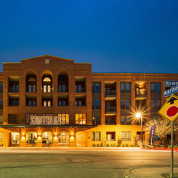a large building with a sign that says "south point" on it.