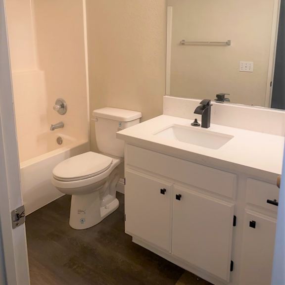 this is a photo of the bathroom of a 560 square foot, 1 bedroom apartment at as