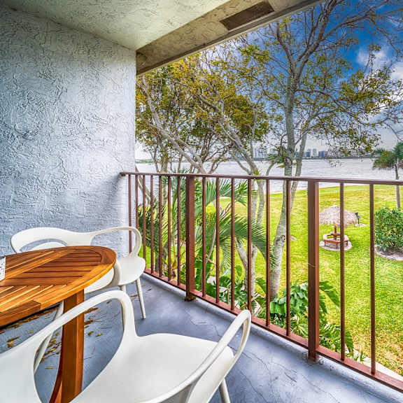 balcony and patio at bella lago vista, west palm beach, fl
