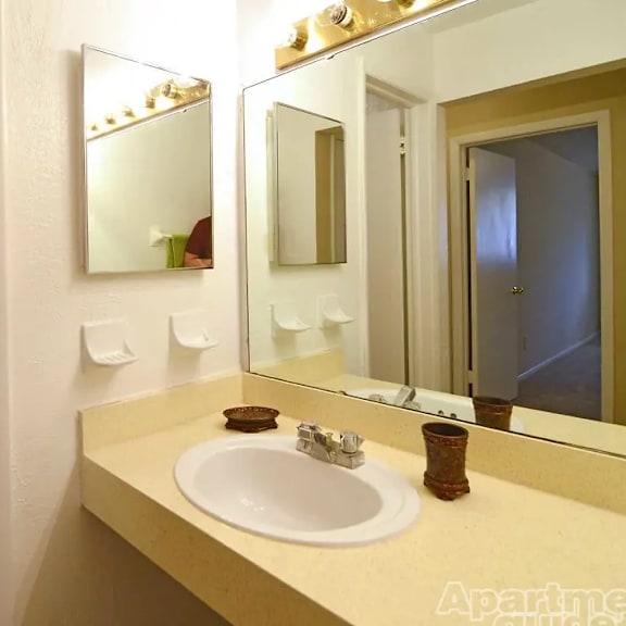 bathroom at red bay apartment complex, florida