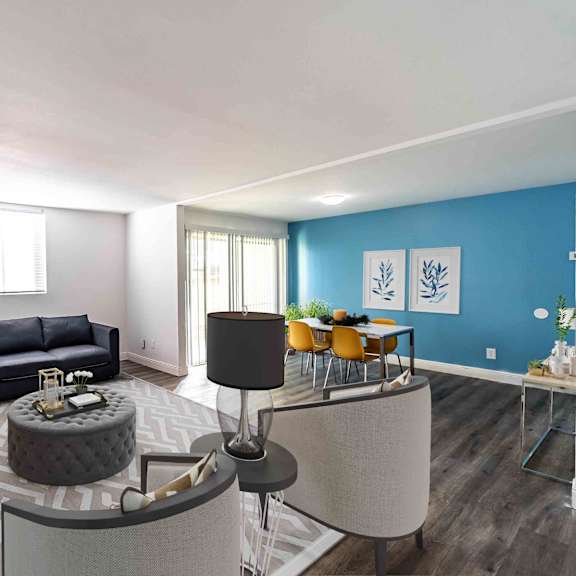 modern living room at red bay apartment complex, jacksonville, fl, 32211