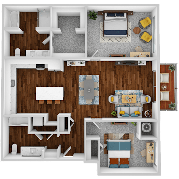 Thumbnail 1 of 2 a 1 bedroom floor plan with a bathroom and a living room