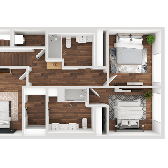 Thumbnail 3 of 11 a floor plan of a 1 bedroom apartment