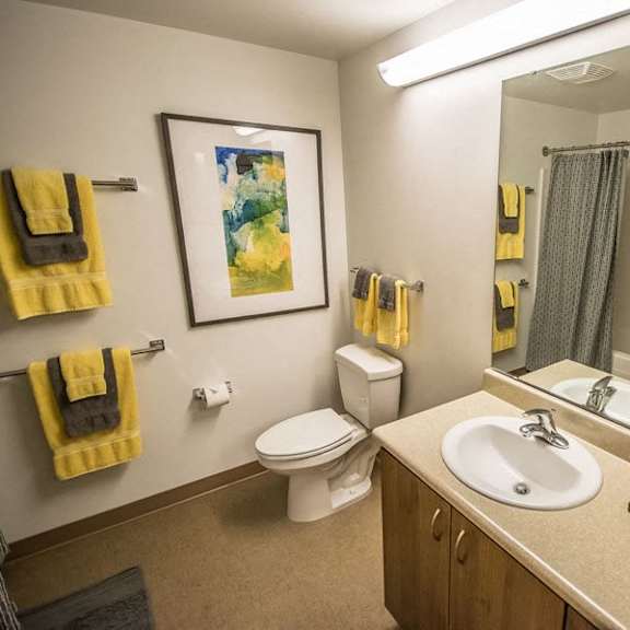 spacious bathroom