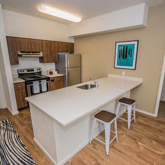 select units- quartz countertops