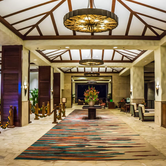 common lobby and sitting area