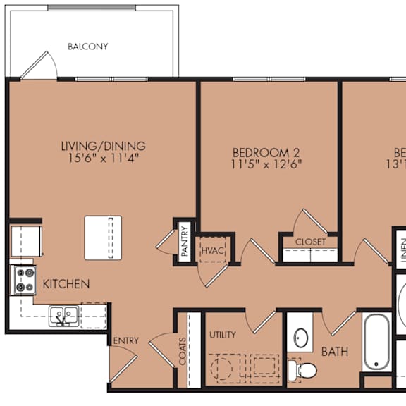 Thumbnail 2 of 2 Belton - 2D  Floor Plan at The Legend, Waco, TX, 76712