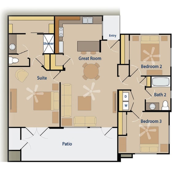 Thumbnail 2 of 2 The Phoenix Floor Plan at Pima Canyon, Arizona, 85704