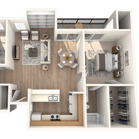Thumbnail 1 of 2 2 bed 2 bathroom Dogwood Floor Plan | Village Oaks at Village Oaks Apartments, Texas