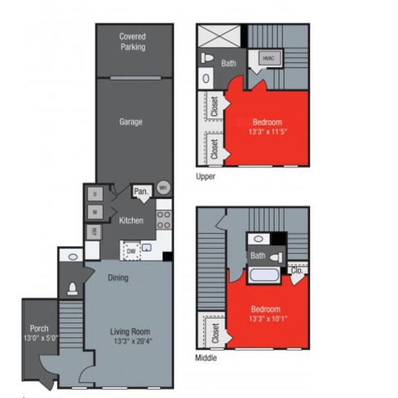 Thumbnail 2 of 2 Gardenia Floor Plan at Floresta, Jupiter, FL