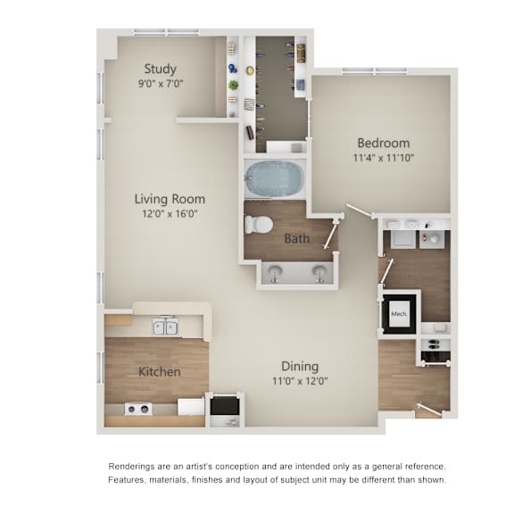 Thumbnail 2 of 2 Leon floor plan at The Park at Monterey Oaks, Texas, 78749