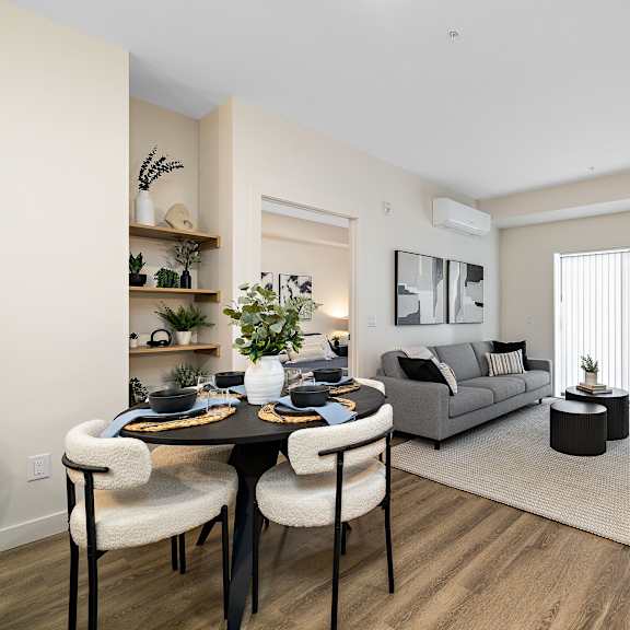 spacious apartment with dining and living area at mac and mullen apartments, edmonton, t6r 0s7