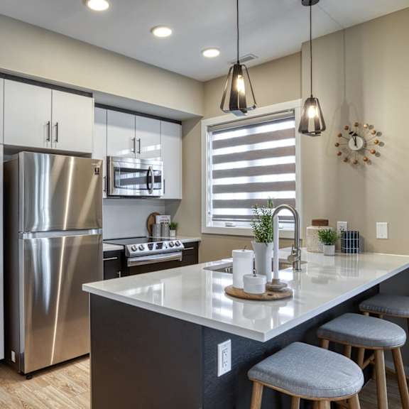 interior - kitchen with stainless steel appliances