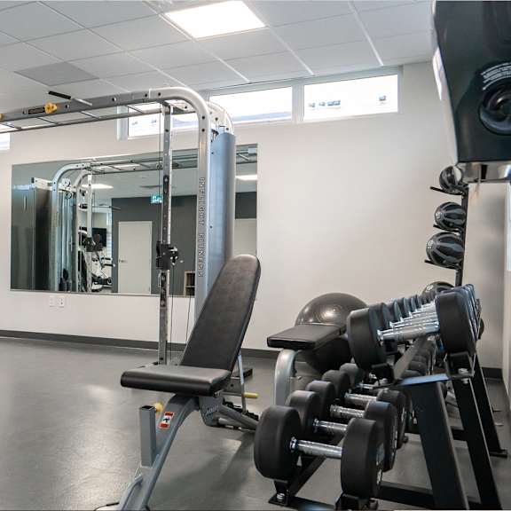 gym at latitude 49 townhomes, winnipeg manitoba