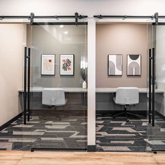 working desks at podium apartments, calgary, t2e 7j2