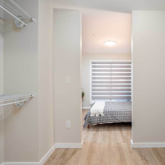 large closet at g17 apartments at tamarack, alberta, t6t 2m4