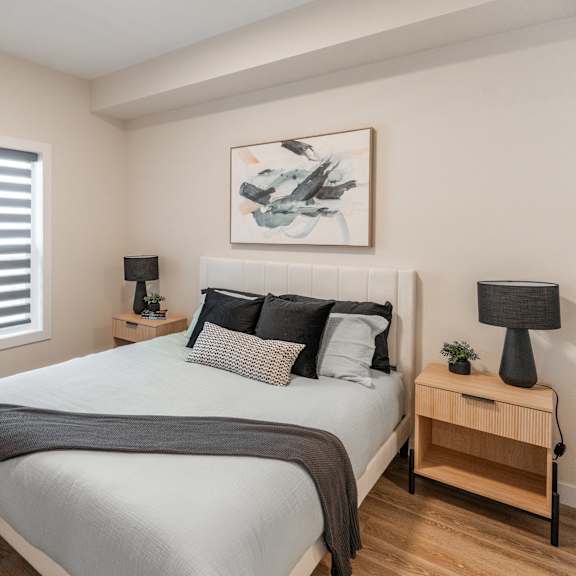 large bedroom at vista apartments at edgemont, edmonton, ab t6m 1j4
