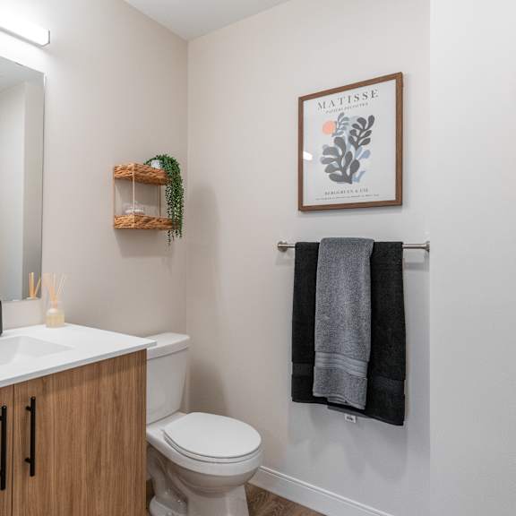 bathroom at vista apartments at edgemont, edmonton, t6m 1j4