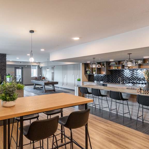dining area at vista apartments at edgemont, edmonton, ab t6m 1j4