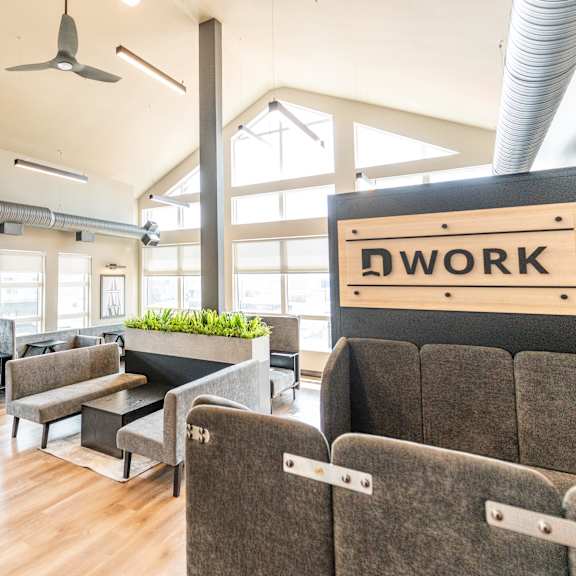 a sign that says "dwork" is on a black background.