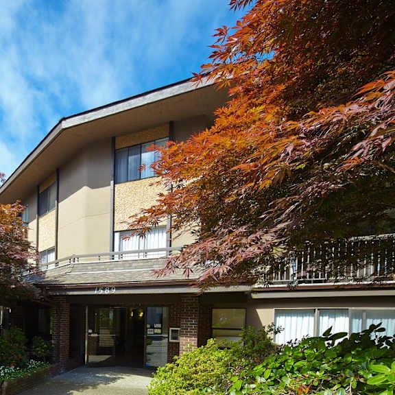 the building where the ryokan is located