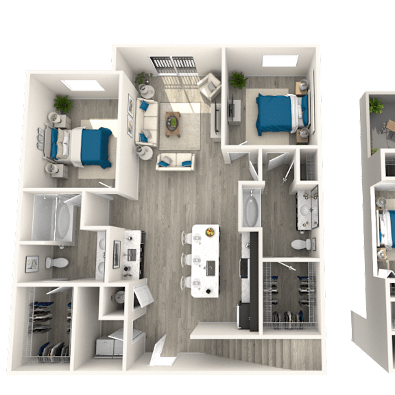 Thumbnail 1 of 2 a floor plan of a room with a bedroom and a bathroom