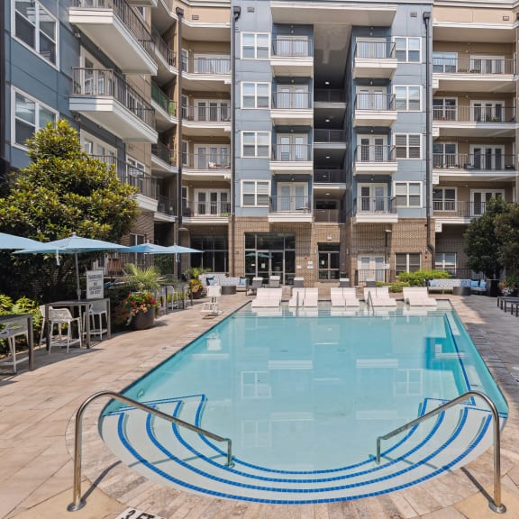 our apartments showcase an unique swimming pool