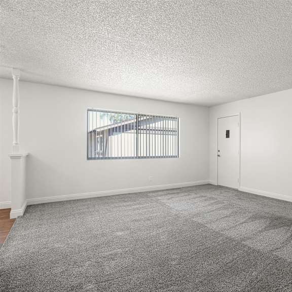 a room with a window and a door.