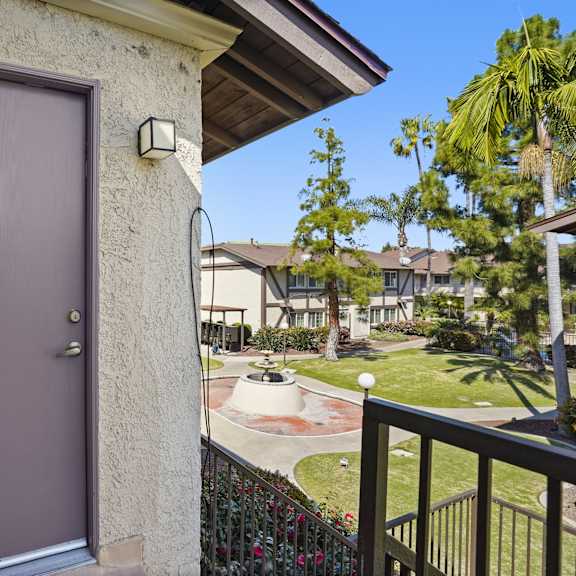 a purple door with the number 71 on it.