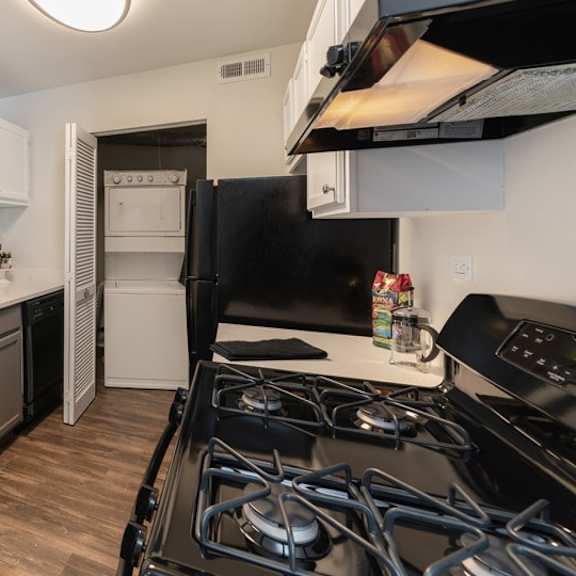 kitchen area at the view apartments st charles, st charles, il