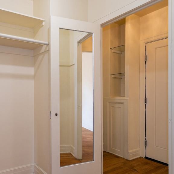 closet view at the windham apartments, seattle, washington