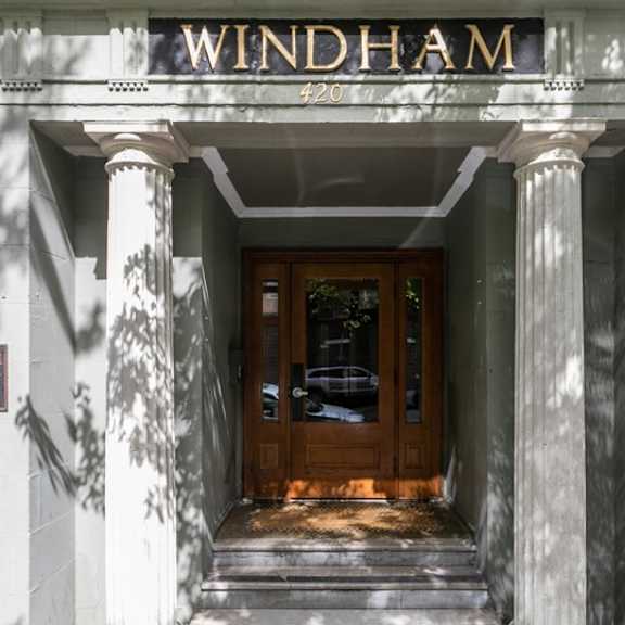 entrance area at the windham apartments, washington