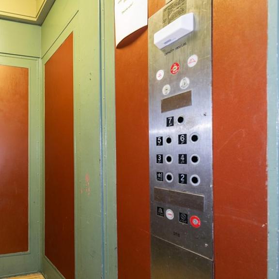 elevator access at the windham apartments, seattle, wa, 98121