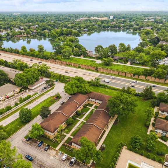 aerial view at the clarendon apartment homes, clarendon