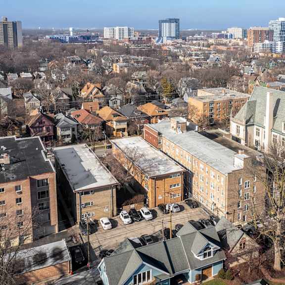 top view at evelyn apartments, oak park, il, 60304