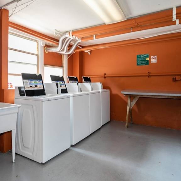 laundry room at the windham apartments, seattle