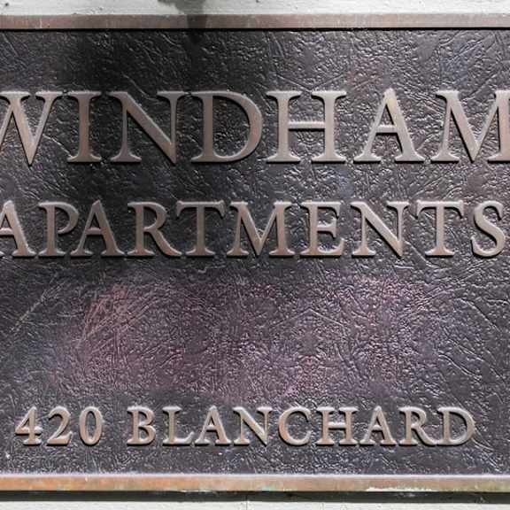 property signage at the windham apartments, seattle, washington