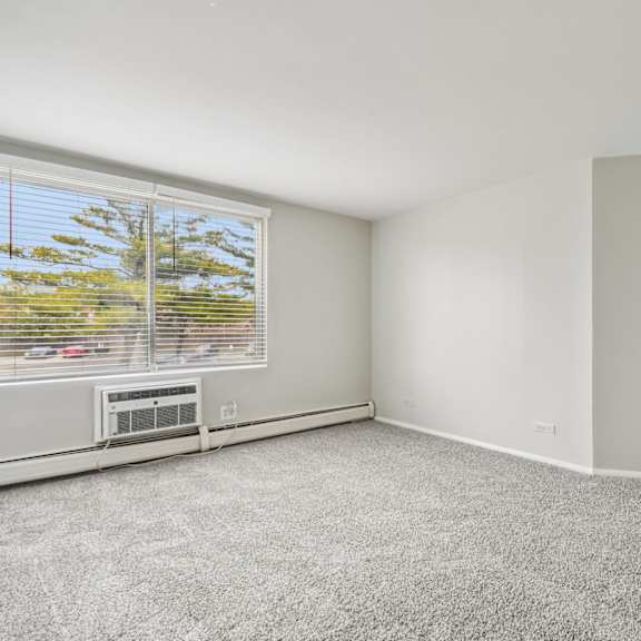 a room with a window and a door.