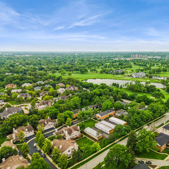 aerial view at the hinsdale, hinsdale, illinois