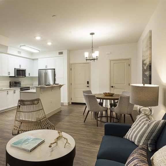 living room come dining area at arrive los carneros, goleta