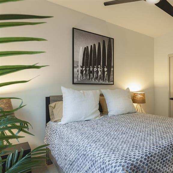 bedroom with bathroom at arrive los carneros, california