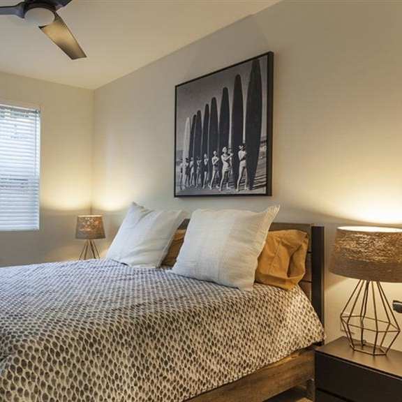 cozy bedroom at arrive los carneros, goleta