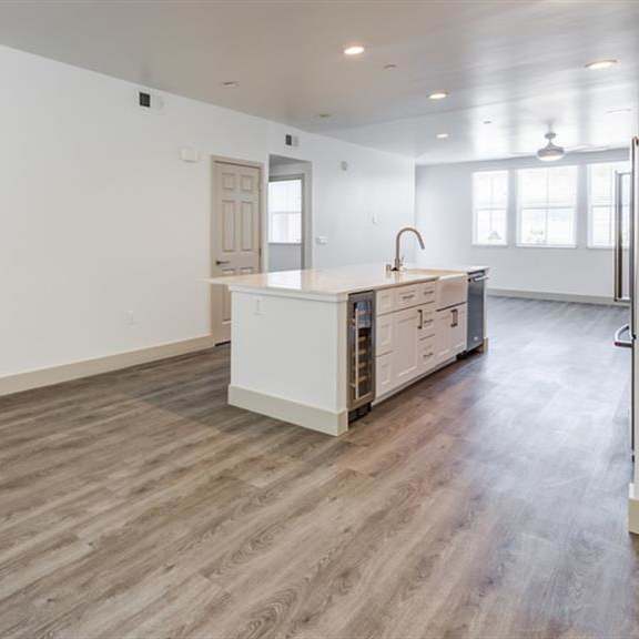 wood inspired plank flooring at arrive los carneros ii, goleta, ca, 93117