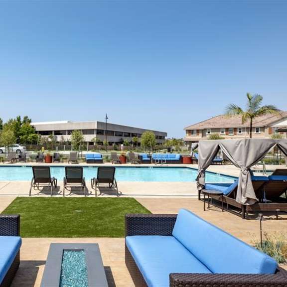 poolside lounge at arrive los carneros ii, goleta