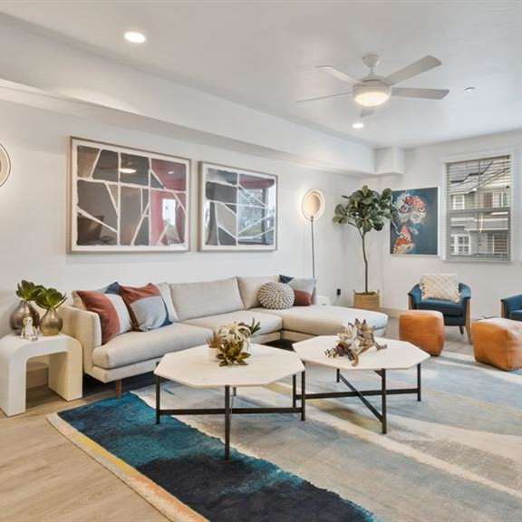 modern living room at arrive los carneros ii, goleta, california