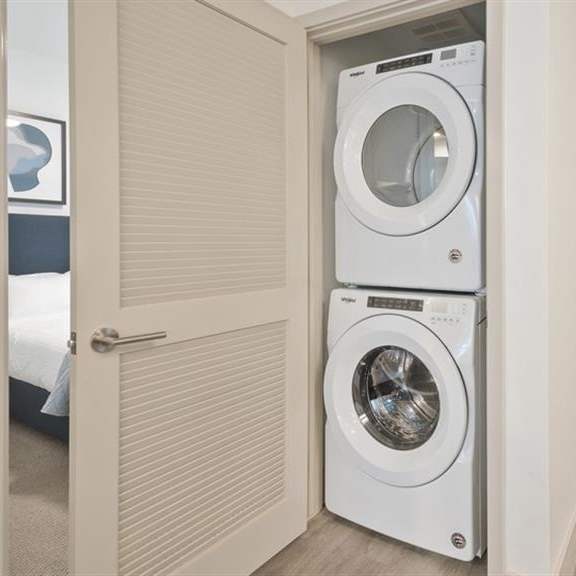 in home full size washer and dryer at arrive los carneros ii, goleta, ca